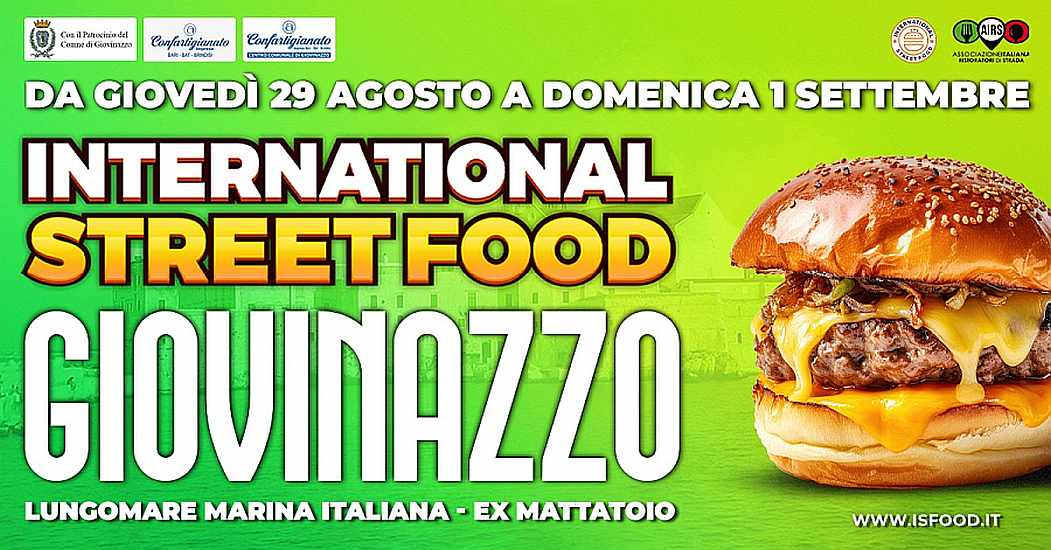 Giovinazzo (BA)
"International Street Food"
dal 29 Agosto 1° Settembre 2024