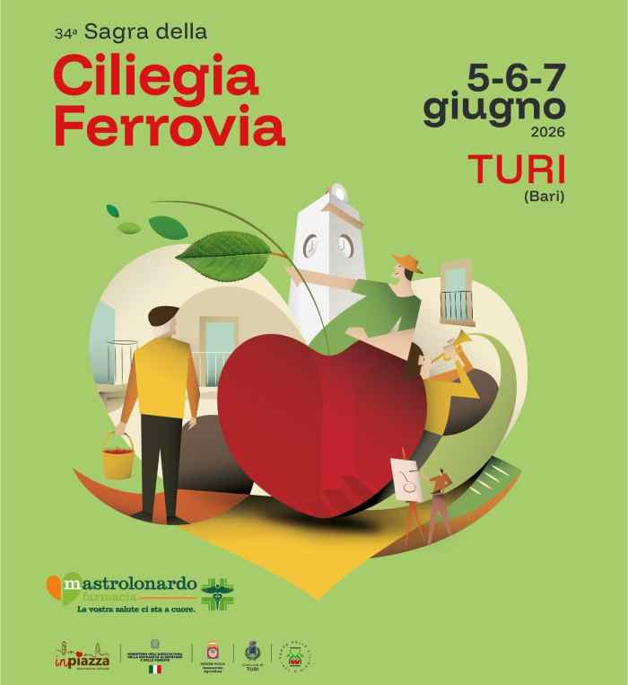 Turi (BA)
"Sagra della Ciliegia 'Ferrovia'"
5-6-7 Giugno 2026