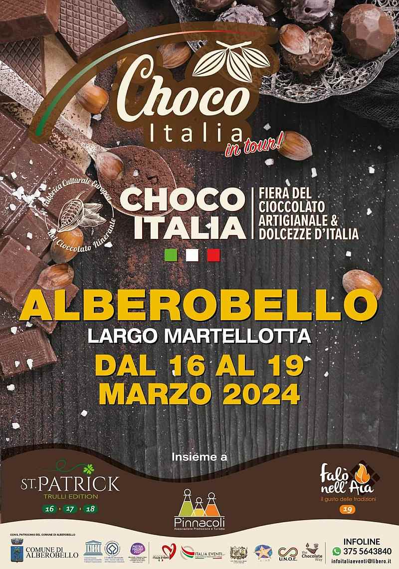 Alberobello (BA)
"Choco Italia tra trulli, dolcezze e spettacoli"
dal 2 al 5 Marzo 2023