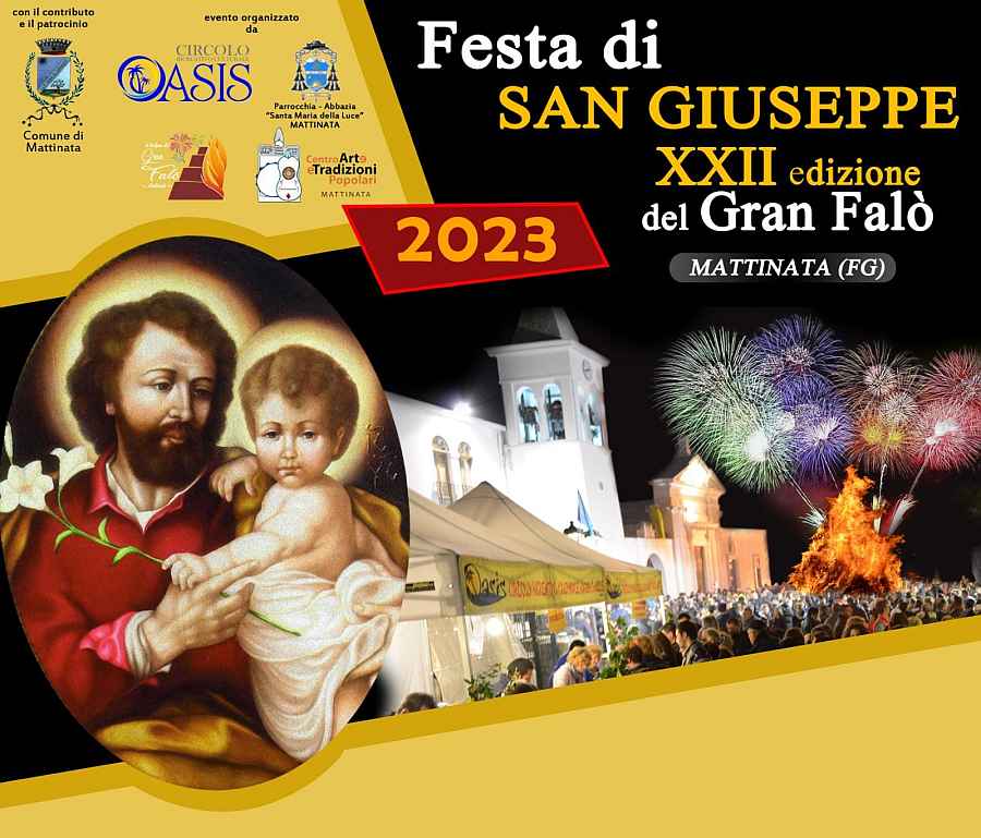 Mattinata (FG)
"Festa di San Giuseppe e Gran Falò"
18-19 Marzo 2023