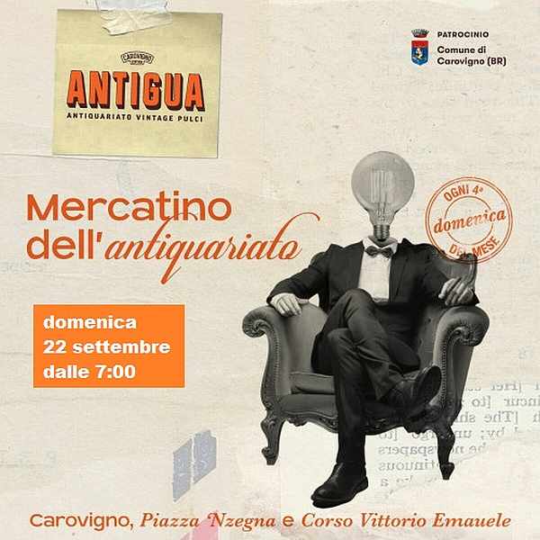 Carovigno (BR)
"Mercatino dell'Antiquariato"
22 Settembre 2024