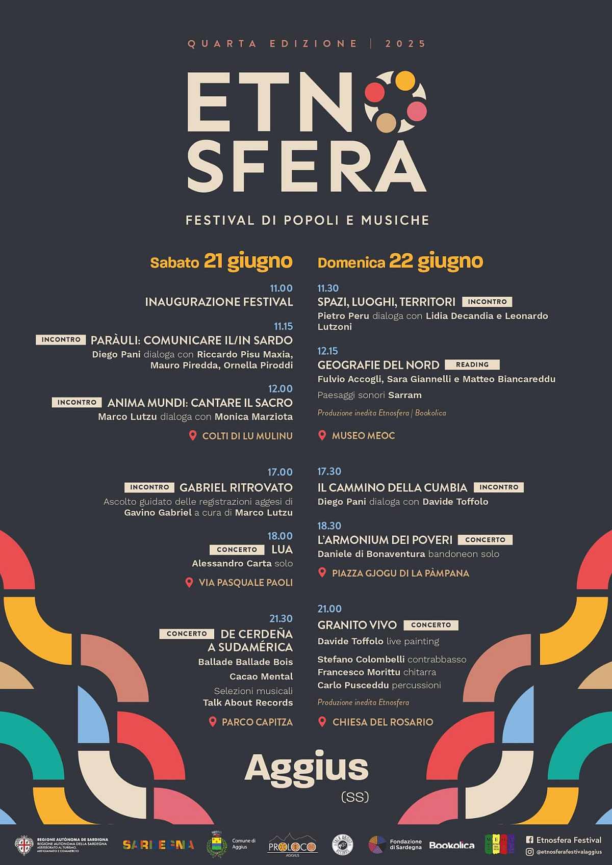 Aggius
"ETNOSFERA - Festival di Popoli e Musiche"
17-18-19 Luglio 2022