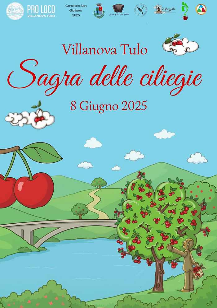Villanova Tulo
"Festeggiamenti per San Giuliano Martire e Sagra Delle Ciliegie" 
16-17-18 Giugno 2023