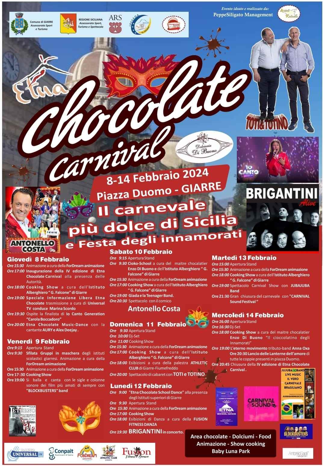 Giarre (CT) "Etna Chocolate" dal 24 al 27 Febbraio 2022 
