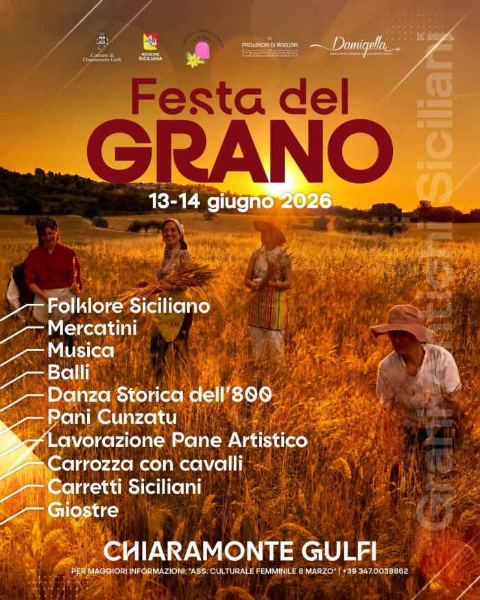 Chiaromonte Gulfi (RG)
"Festa del Grano"
13-14 Giugno 2026