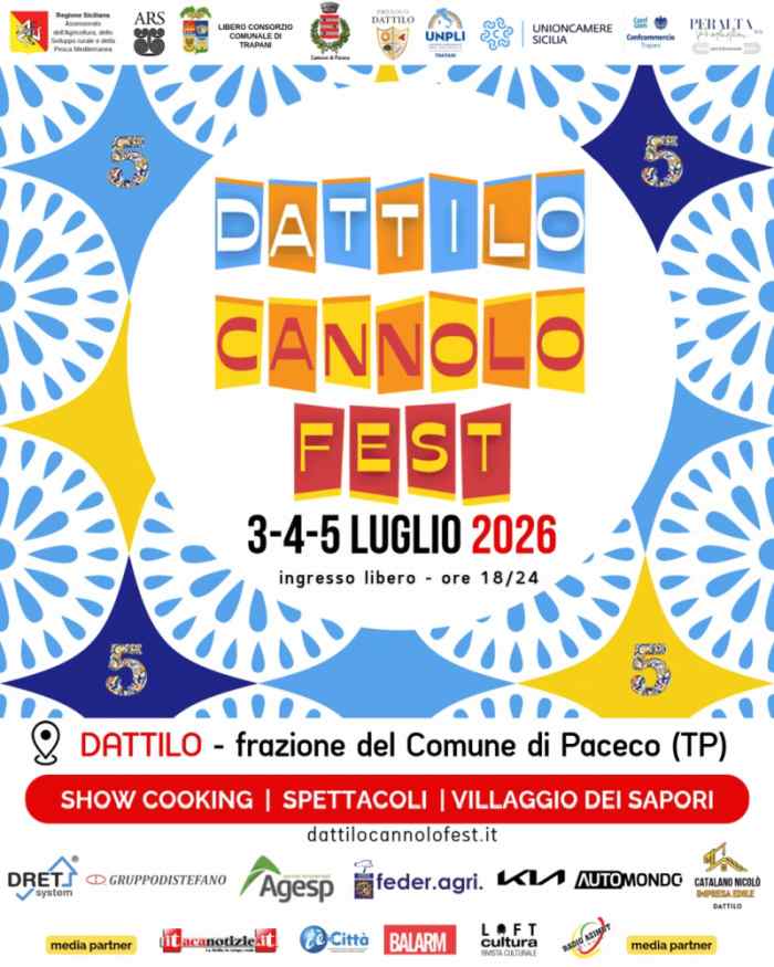 Dattilo (TP)
"Dattilo Cannolo Fest" 
3-4-5 Luglio 2026
