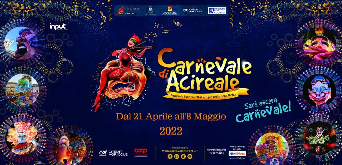 Acireale (CT)
"Carnevale di Acireale"
dal 21 Aprile all'8 Maggio 2022