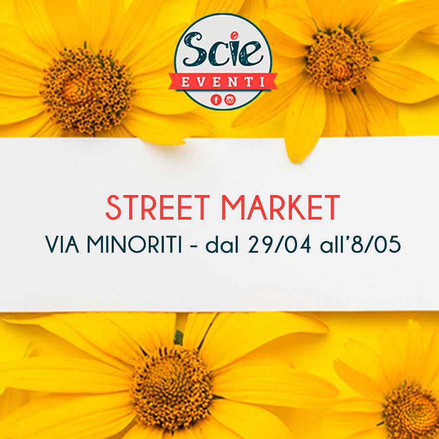 Catania
"Street Market via Minoriti"
dal 29 Aprile all'8 Maggio 2022