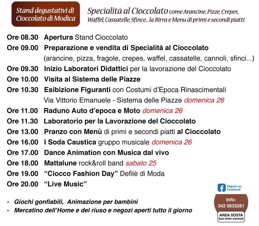 Castelvetrano (TP)
"Festa del Cioccolato"
24-25-26 Marzo 2022
