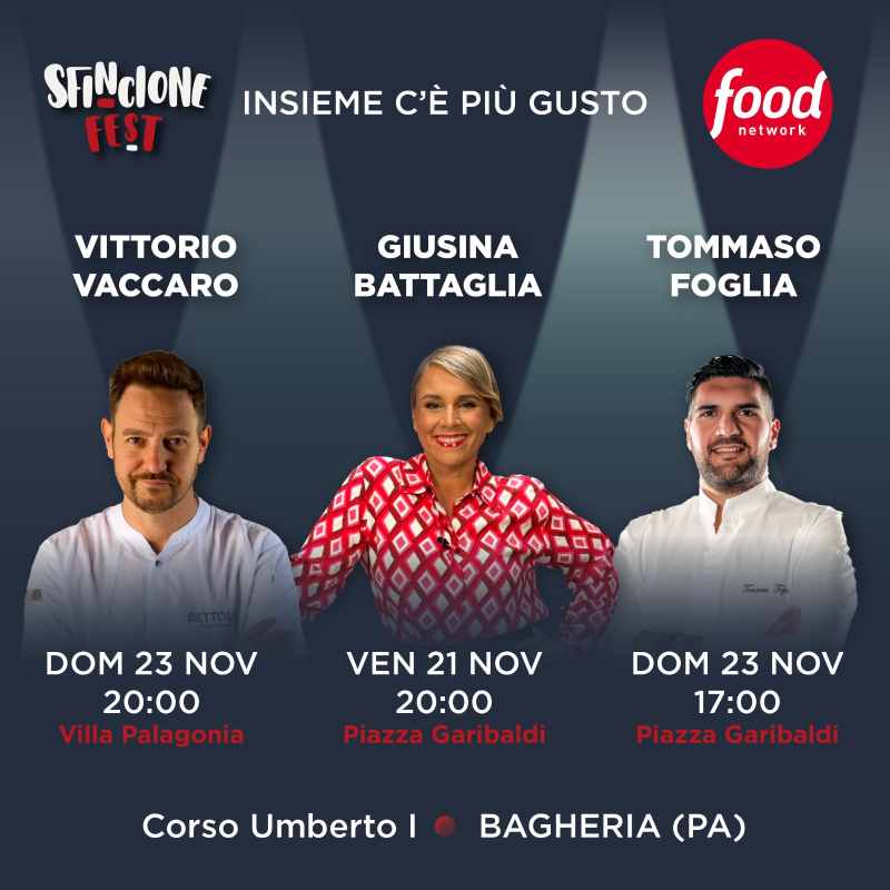 Bagheria (PA)
"Sfincione Fest"
dal 20 al 23 Novembre 2025