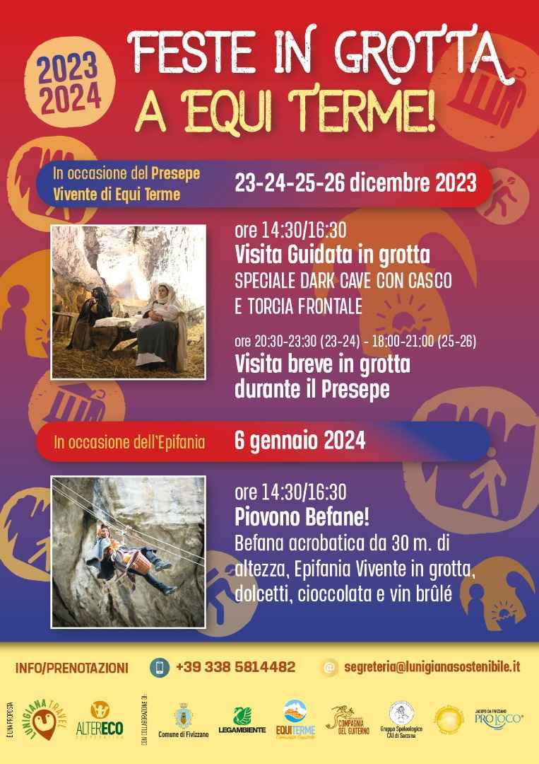 Equi Terme (MS)
"Il Magico Borgo di Natale"
Domenica 12, 19 e 26 Dicembre 2021