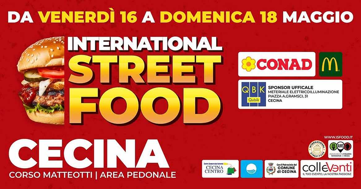 Cecina (LI)
"International Street Food"
16-17-18 Maggio 2025