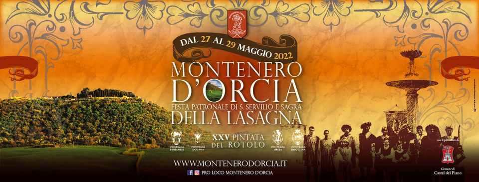 Montenero d'Orcia (GR)
"Sagra della Lasagna"
27-28-29 Maggio 2022