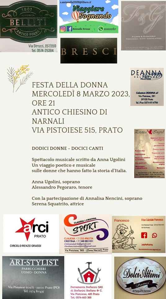 Prato
"Festa della Donna" 
8 Marzo 2023
