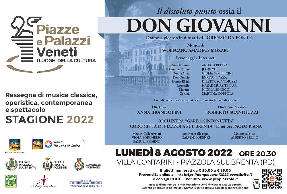 Piazzola sul Brenta (PD)
"Don Giovanni" di Mozart
8 Agosto 2022 