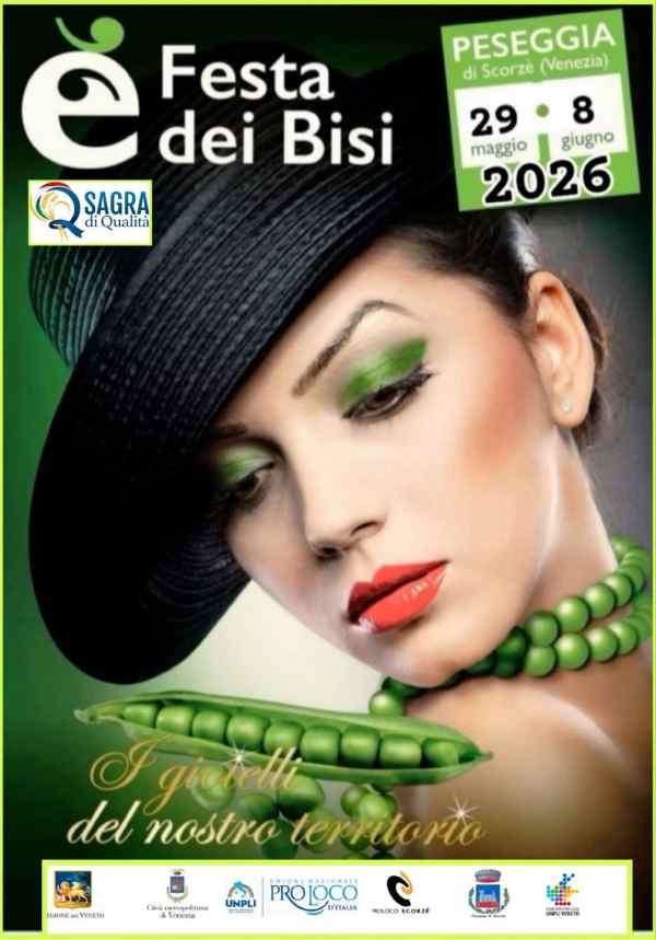Peseggia (VE)
"Festa dei Bisi"
dal 29 Maggio all'8 Giugno 2026