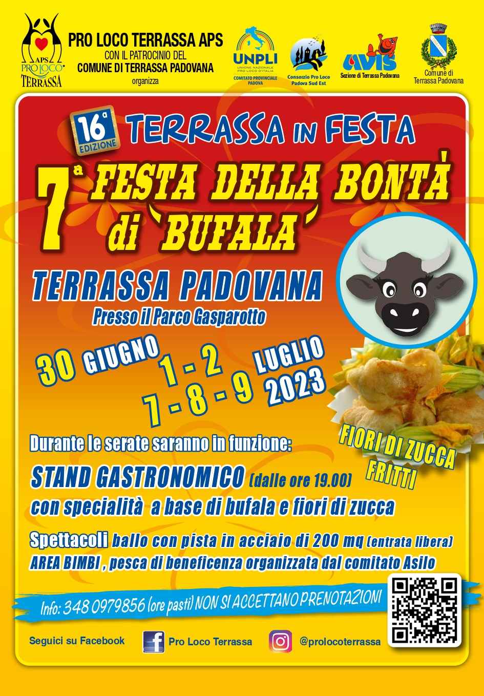 Terrassa Padovana (PD)
"6^ Festa della Bontà di Bufala"
1-2-3 • 8-9-10 Luglio 2022 