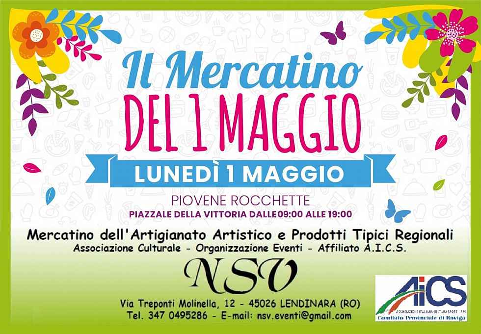 Piovene Rocchette (VI)
"1° Maggio con Street Food e Mercatino"
24 Aprile 2022 